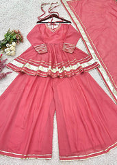 Royal Elegance Tabby Organza Sharara Set