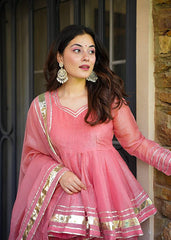 Royal Elegance Tabby Organza Sharara Set