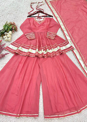 Royal Elegance Tabby Organza Sharara Set